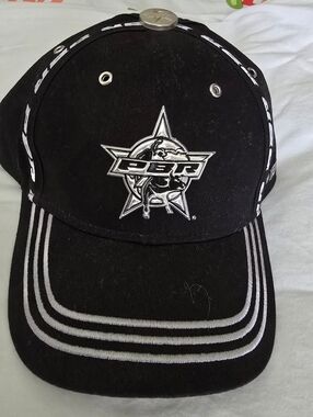 Black PBR Logo Baseball Cap with White Trim One Size Fits Most